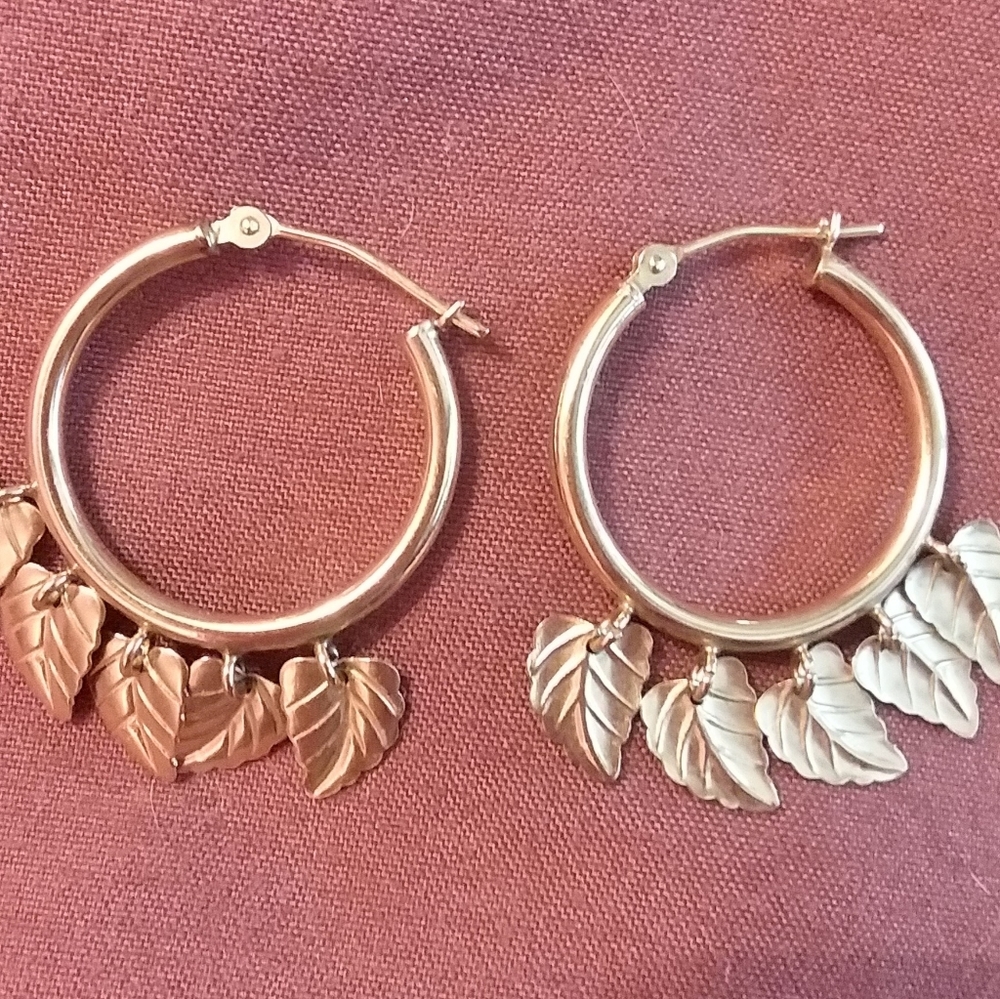 dangle-hoop earrings